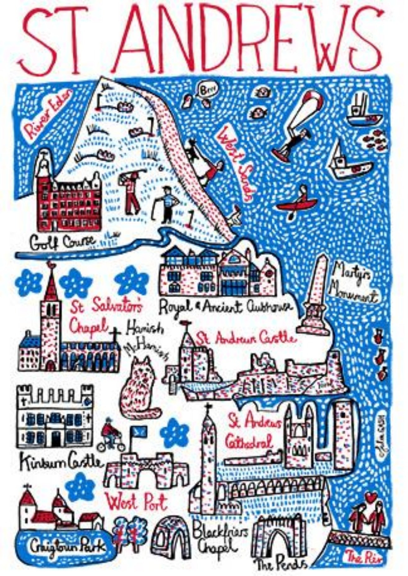 St Andrews Postcard - Julia Gash