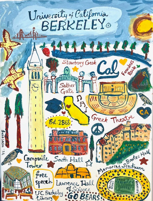 Cal Berkeley Graphics Celebrating Beautiful Berkeley Through My Art - Julia Gash