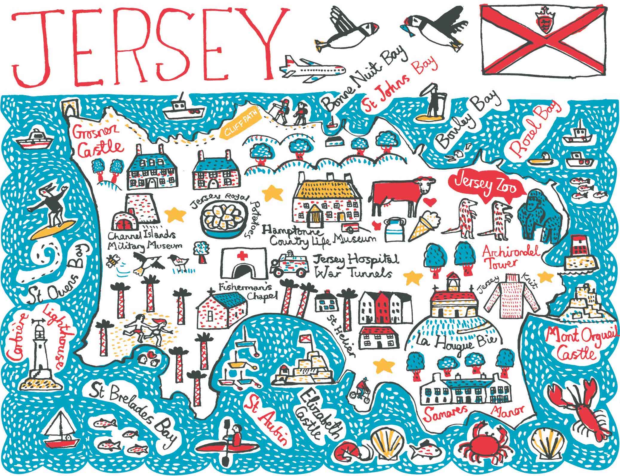 Jersey Art Print - Julia Gash