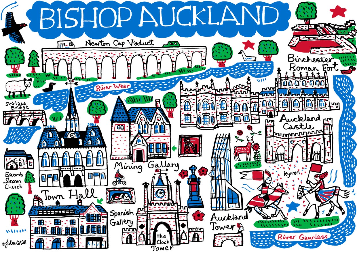 Bishop Auckland Art Print - Julia Gash