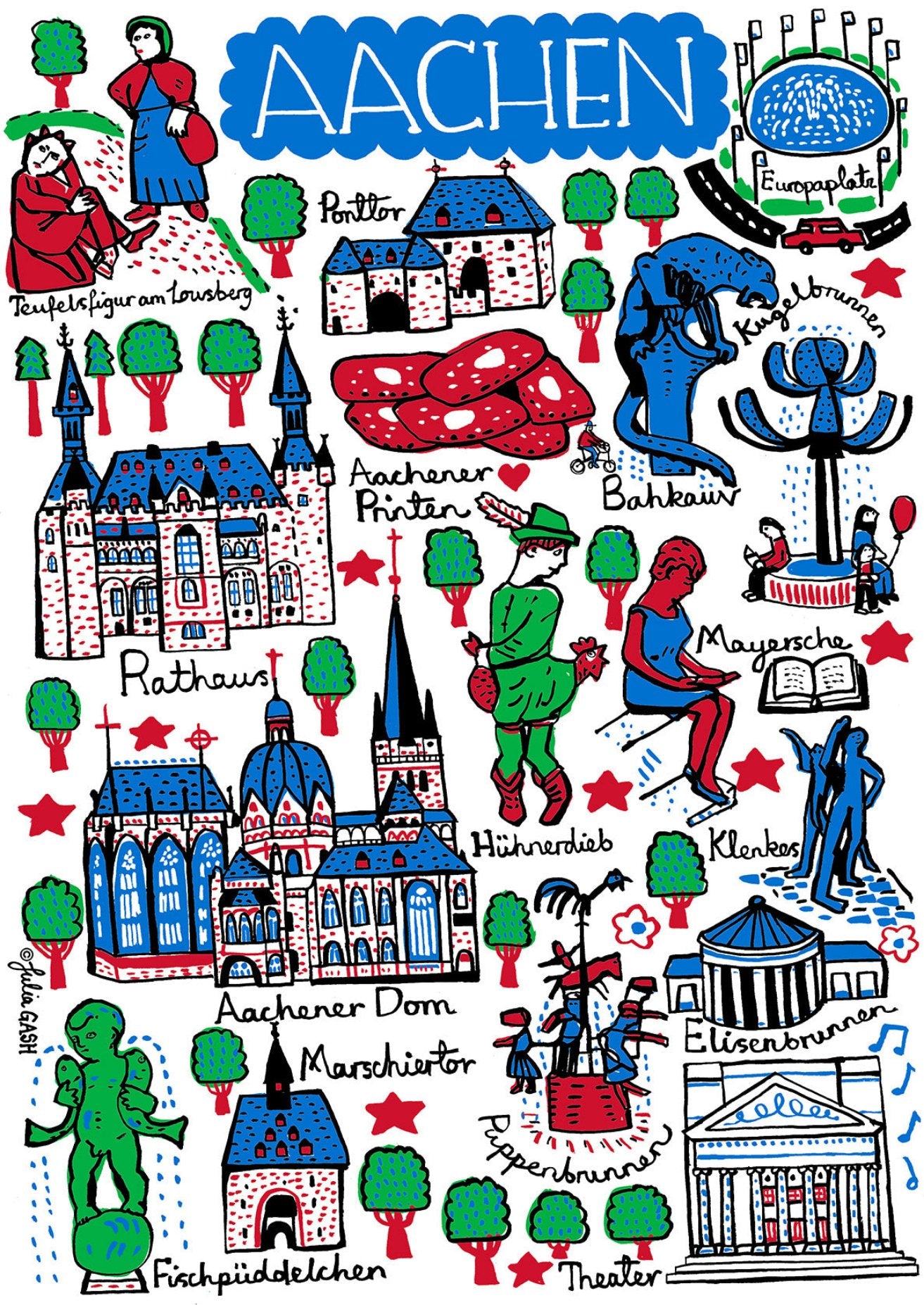 Aachen Art Print by Julia Gash