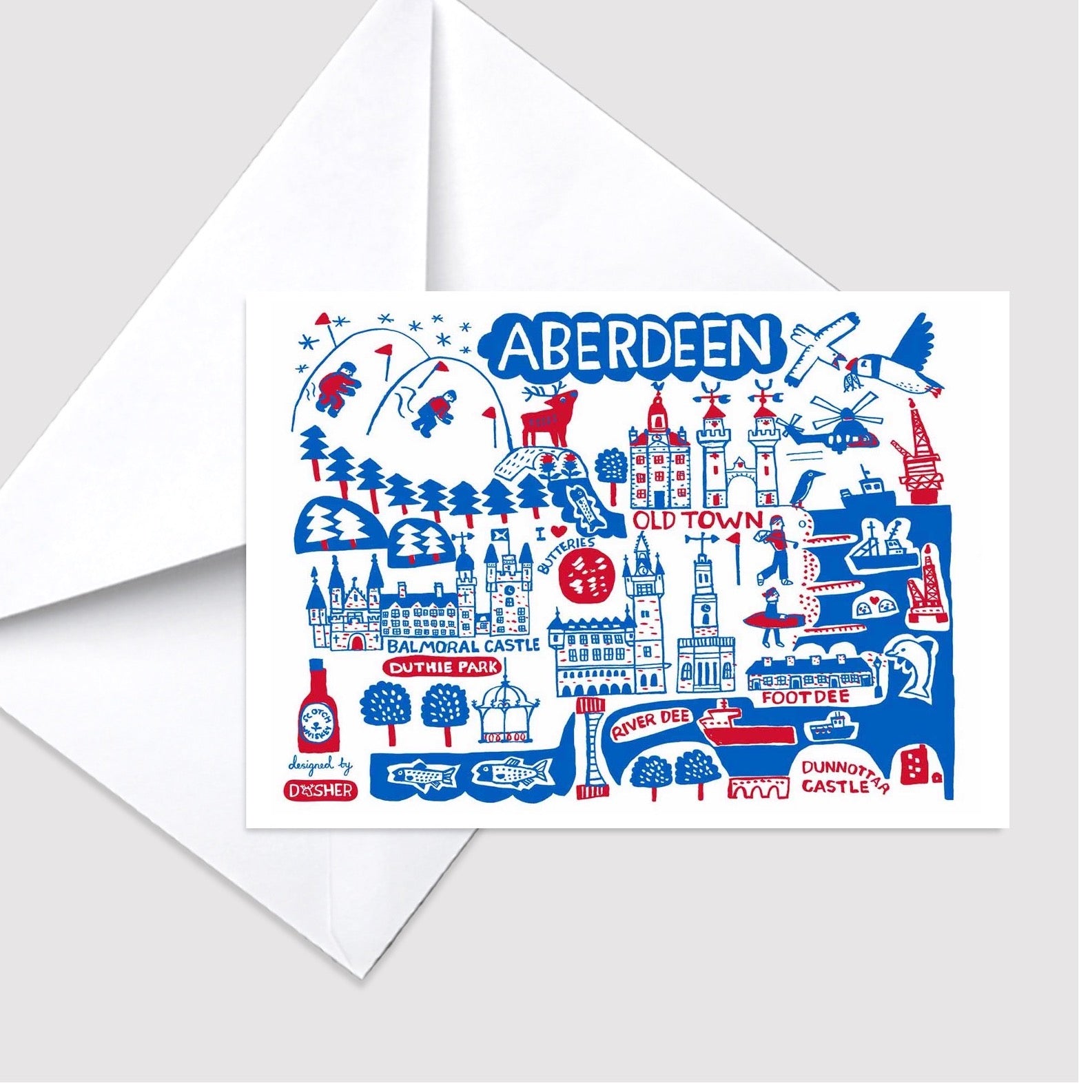 Aberdeen Greeting Card by Dasher