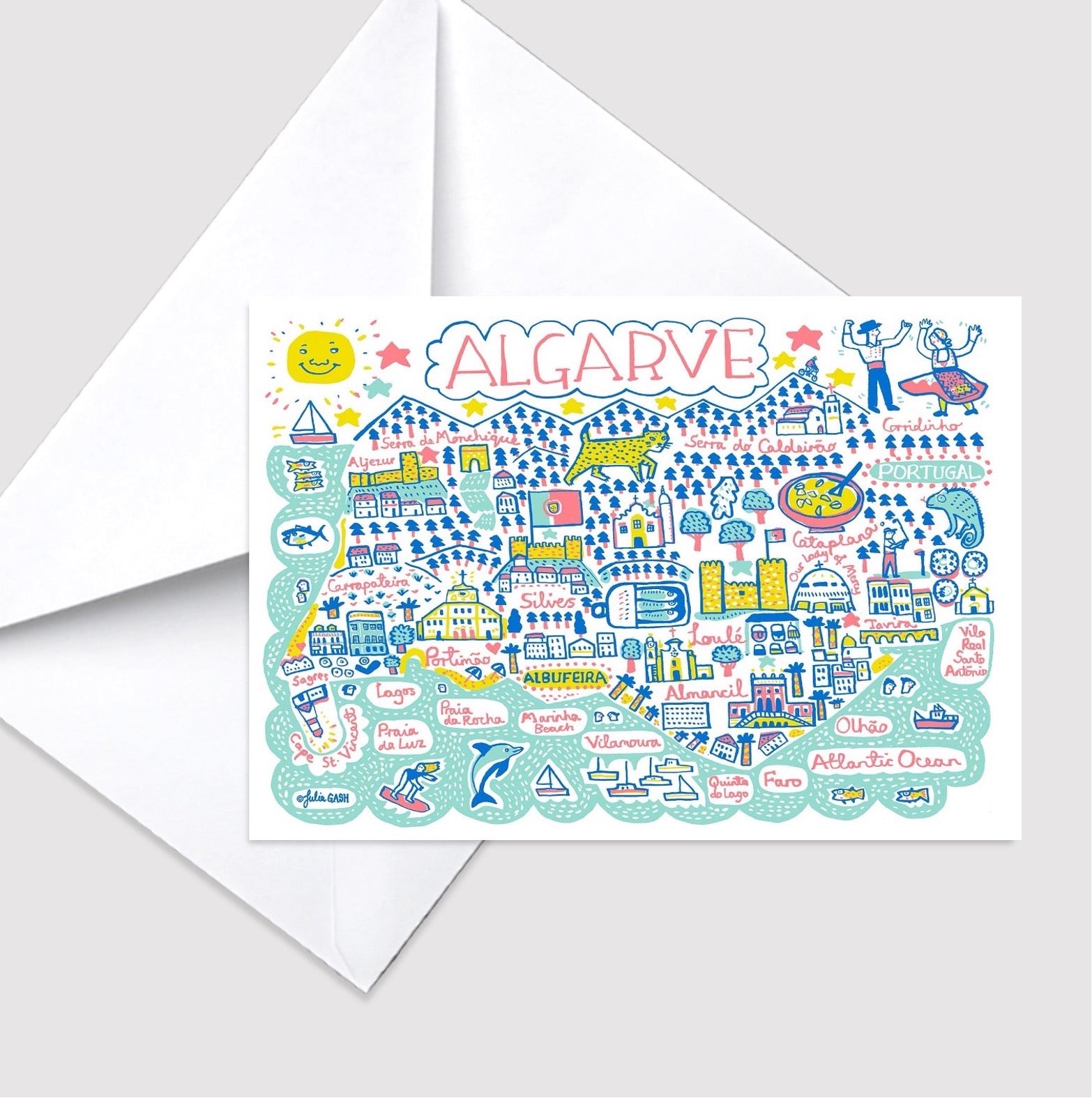 Algarve Greeting Card - Julia Gash