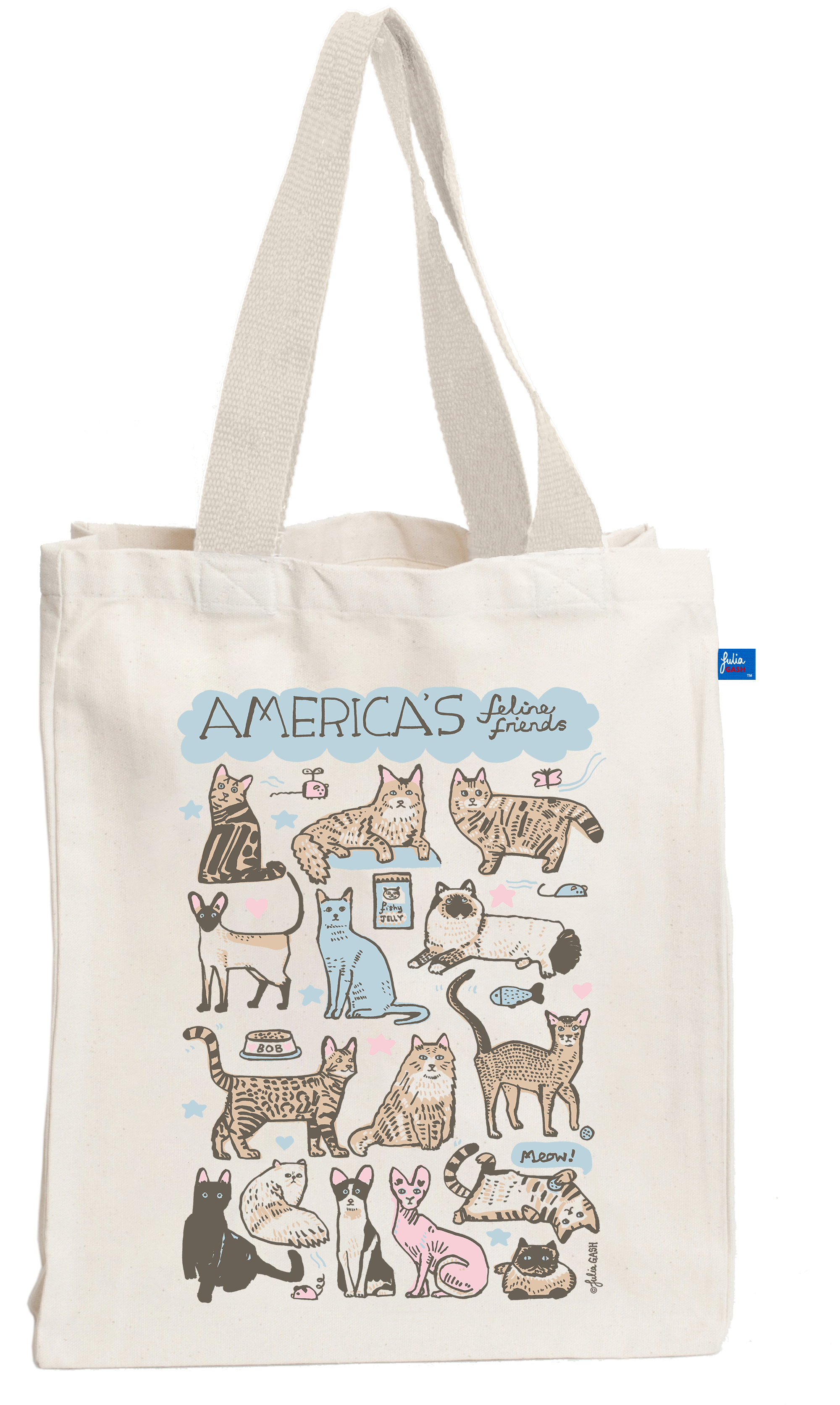 America’s Feline Friends Tote Bag - Julia Gash