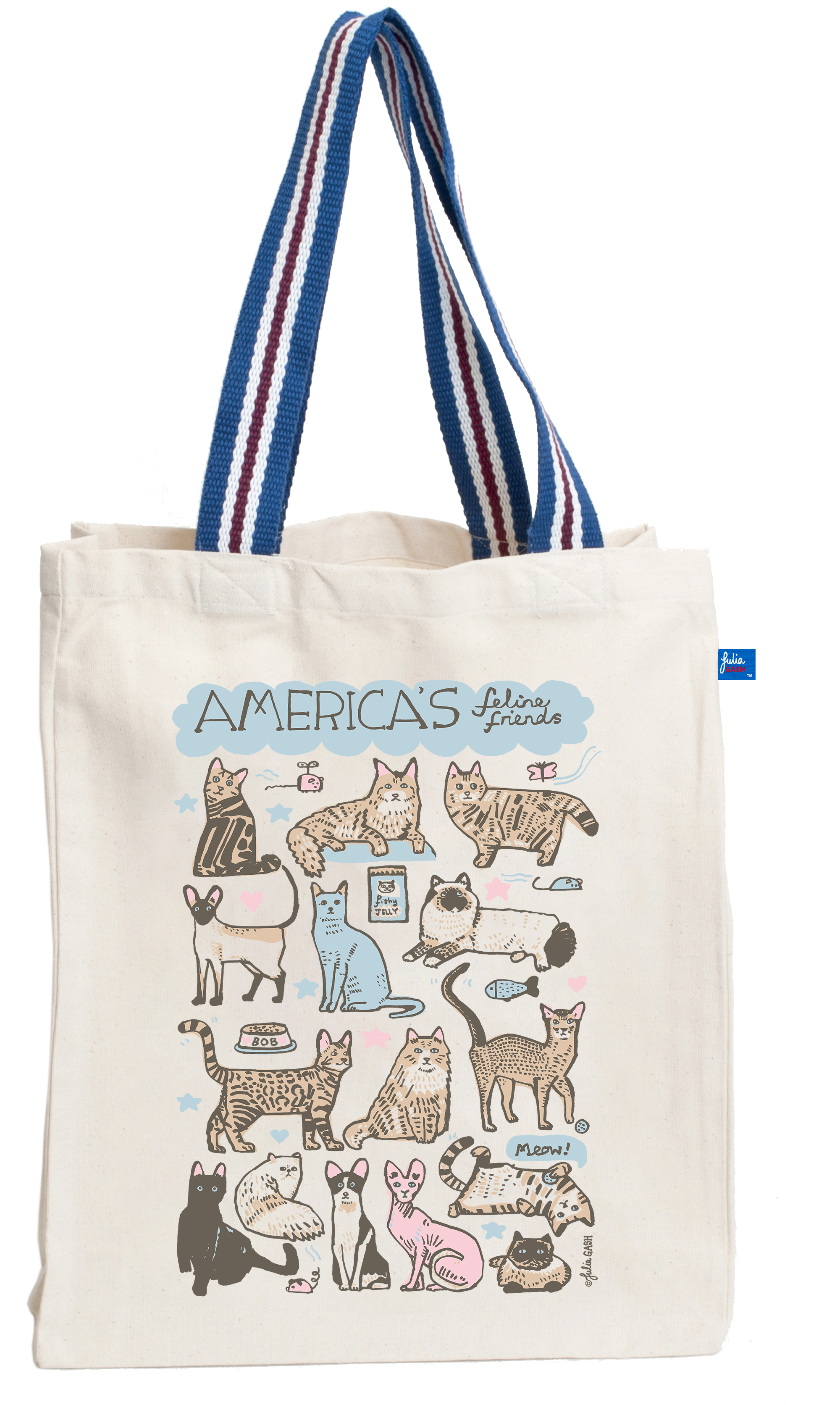 America’s Feline Friends Tote Bag - Julia Gash