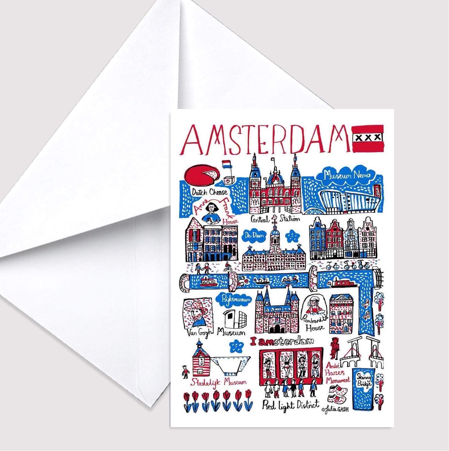 Amsterdam Greeting Card - Julia Gash