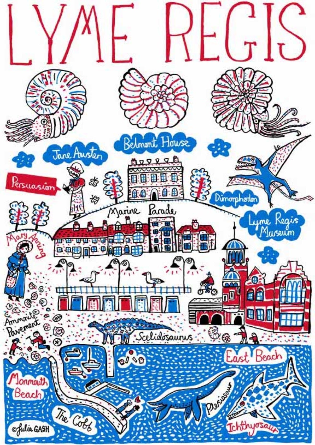 Lyme Regis Art Print - Julia Gash