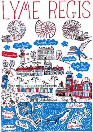Lyme Regis Postcard by Julia Gash