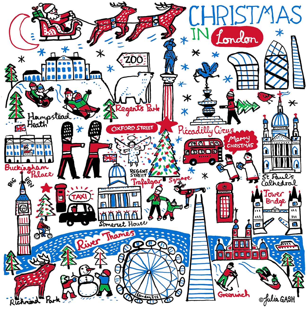 Christmas in London Tote Bag
