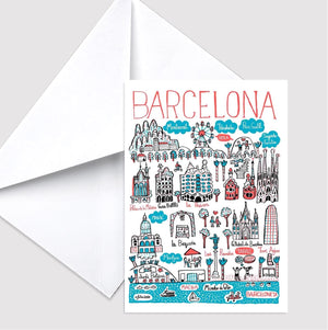 Barcelona Greeting Card - Julia Gash