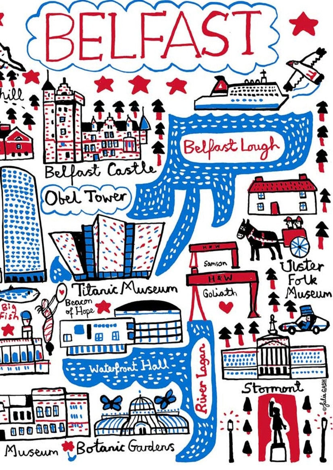 Belfast Art Print by Julia Gash