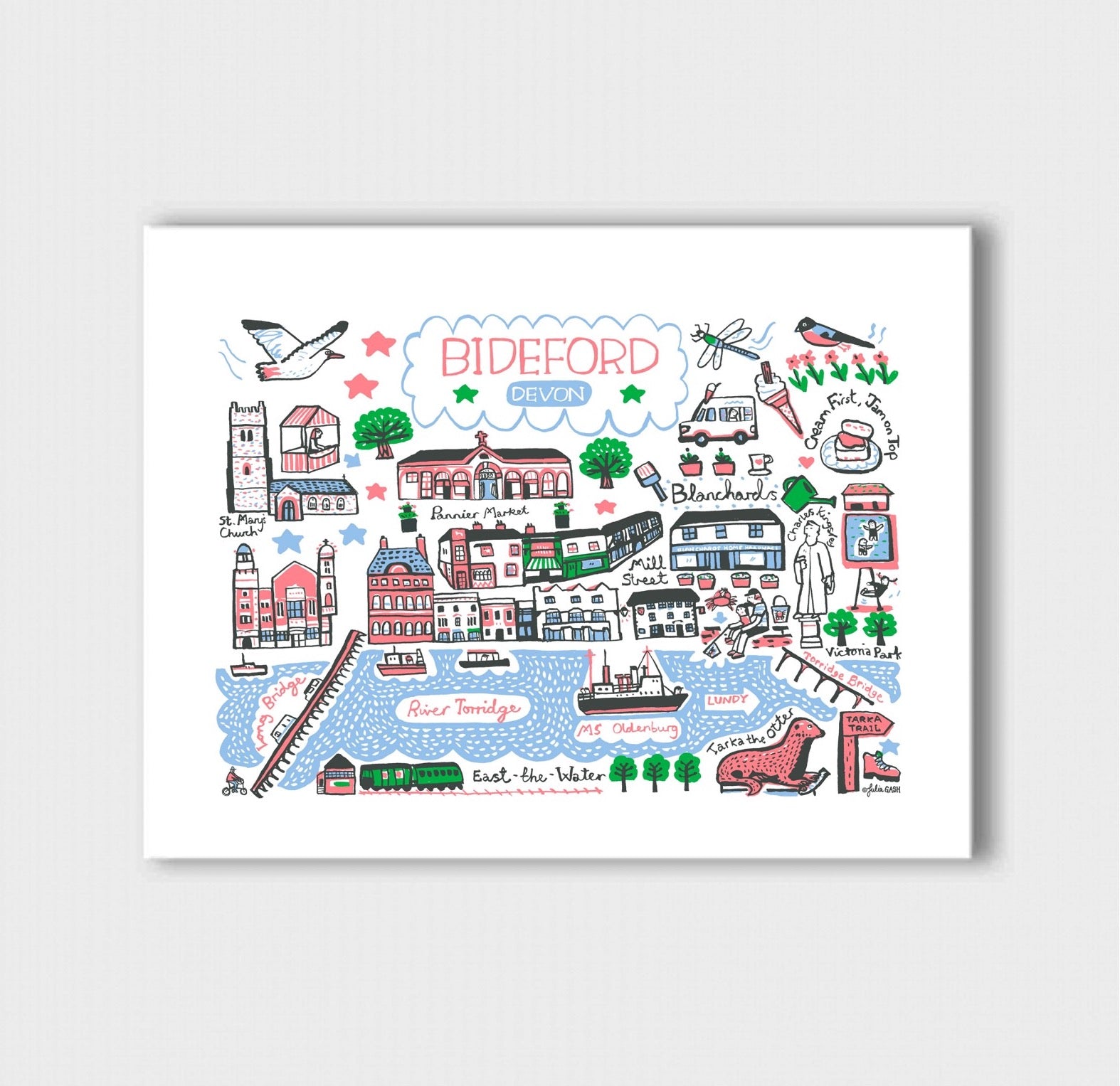 Bideford Print by Julia Gash