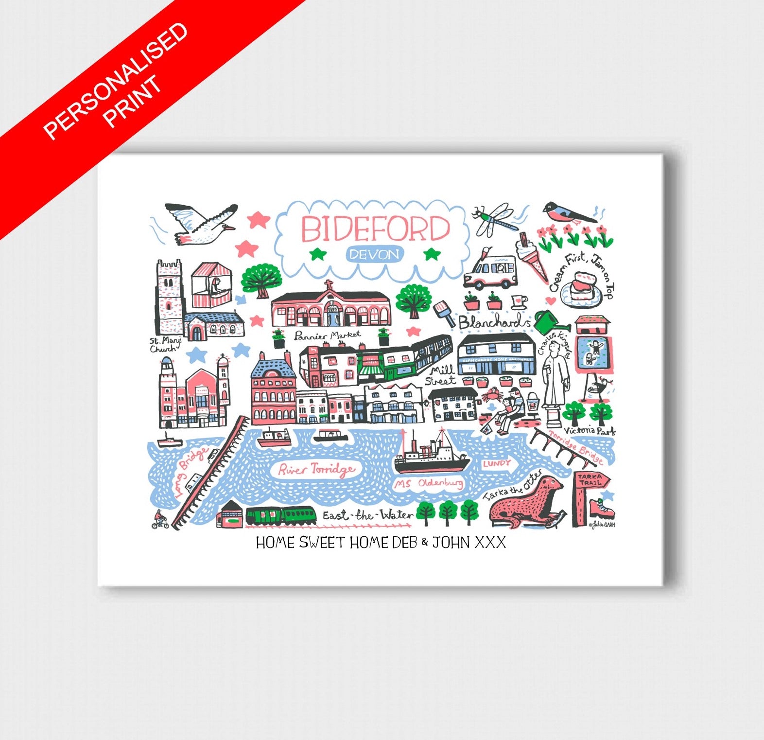 Bideford Print by Julia Gash