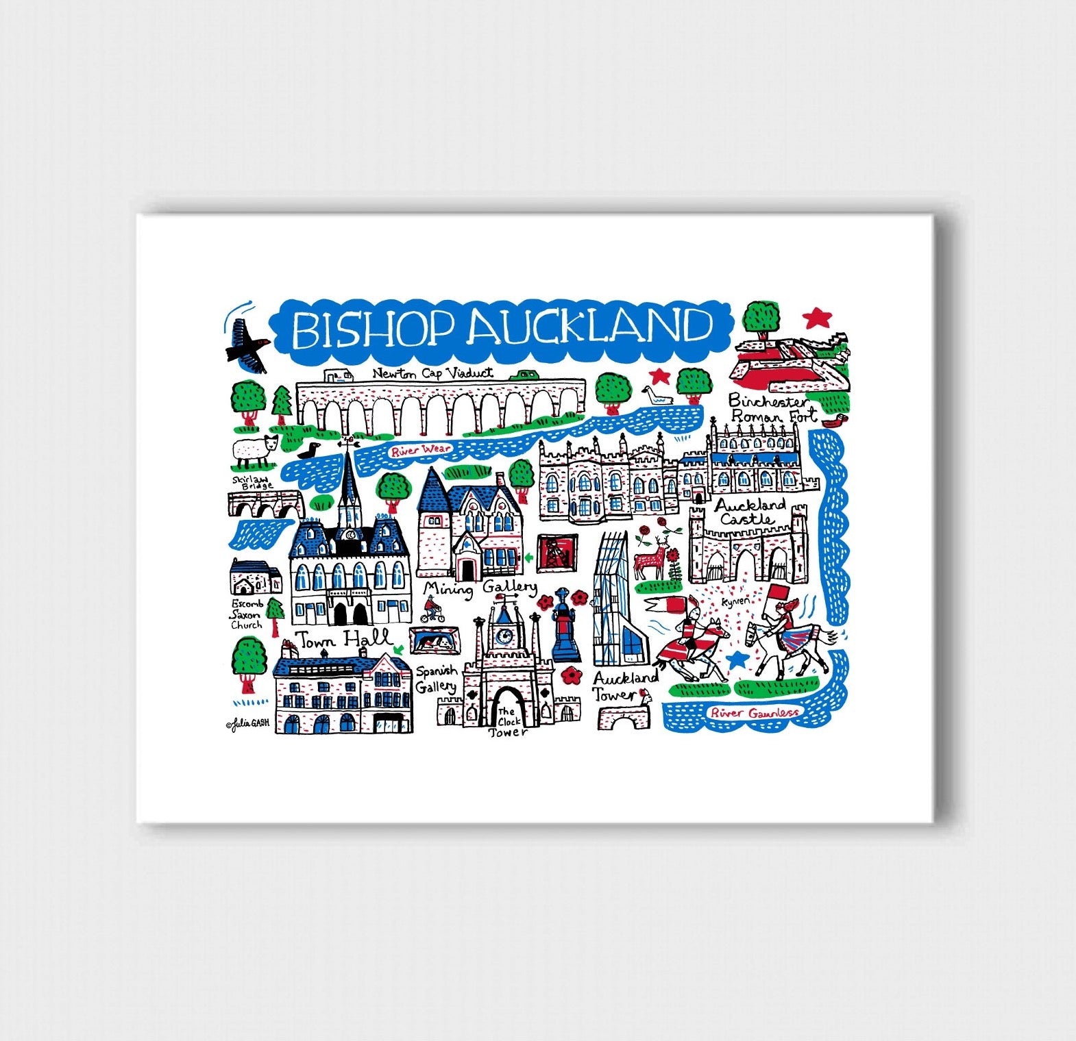 Bishop Auckland Art Print - Julia Gash