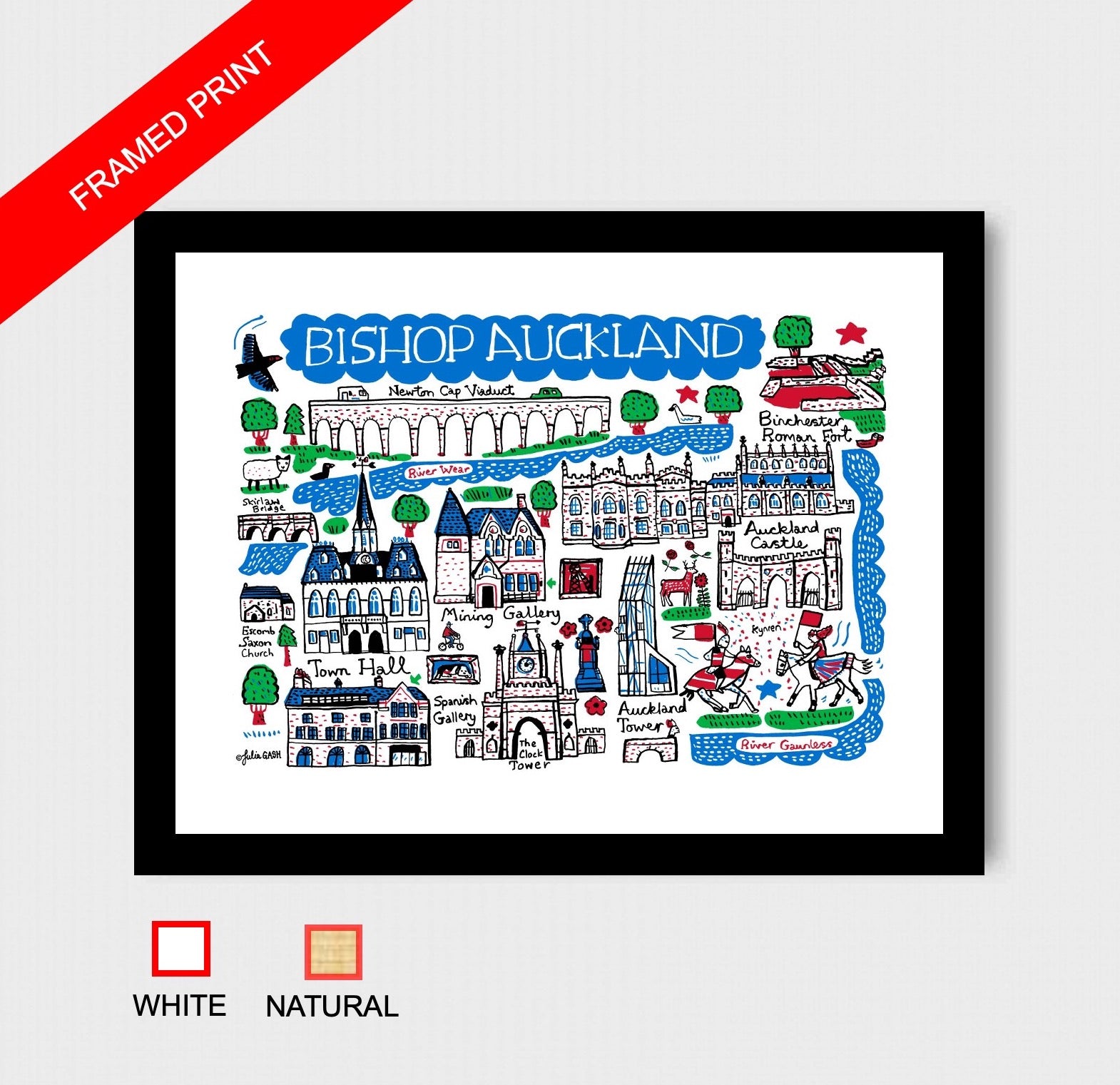 Bishop Auckland Art Print - Julia Gash