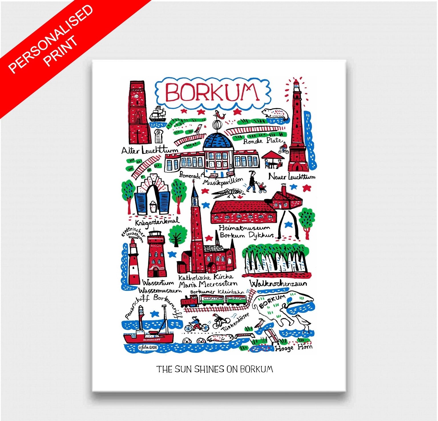 Borkum Art Print by Julia Gash