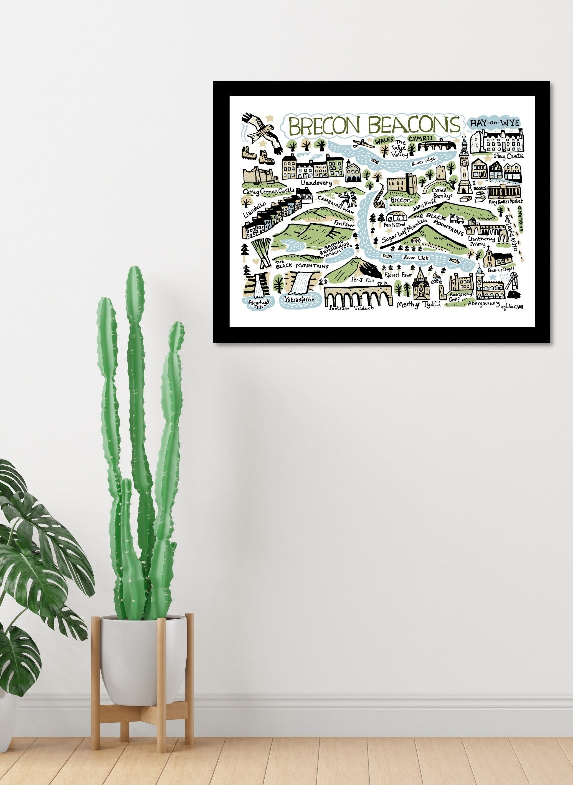 Brecon Beacons and Hay-on-Wye Art Print