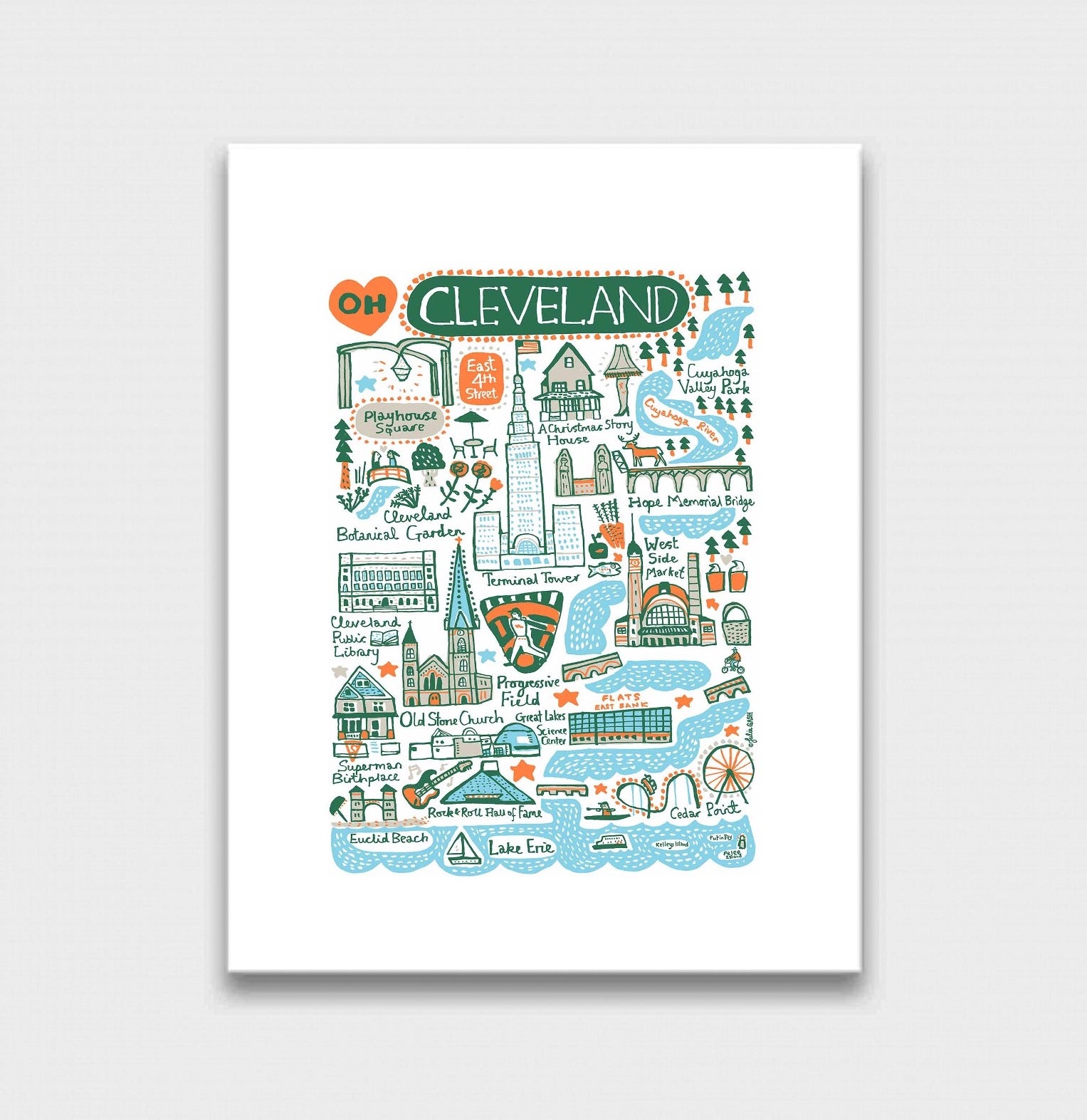 Cleveland Art Print by Julia Gash