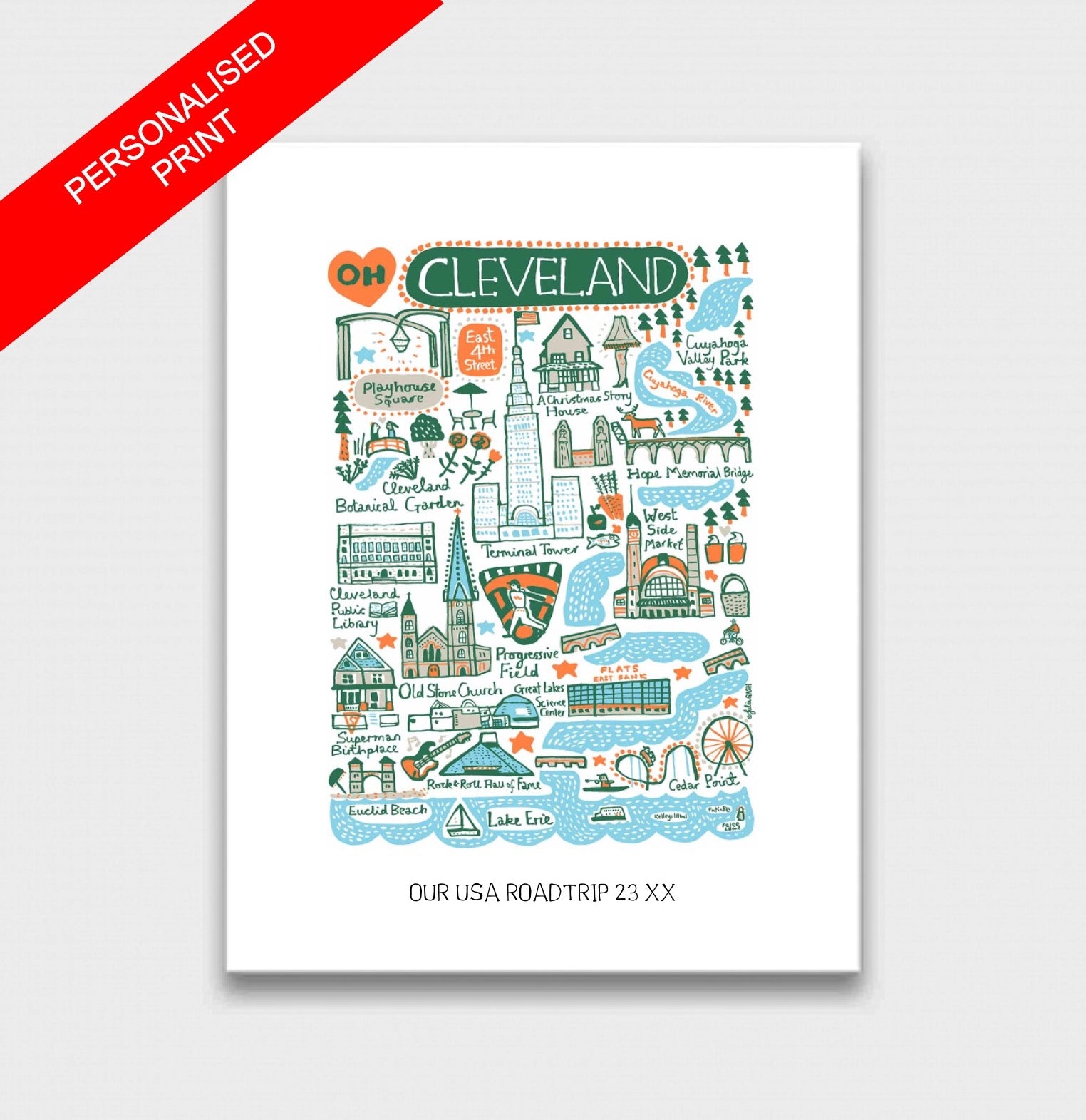 Cleveland Art Print by Julia Gash