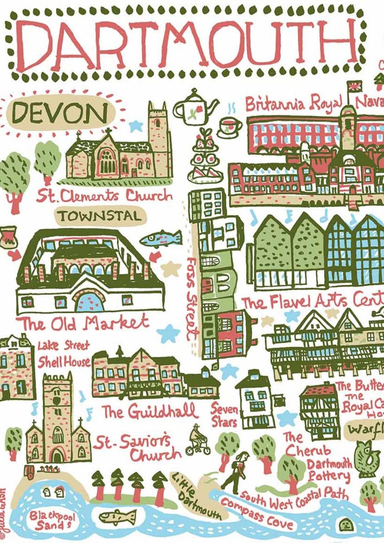 Dartmouth Greeting Card by Julia Gash