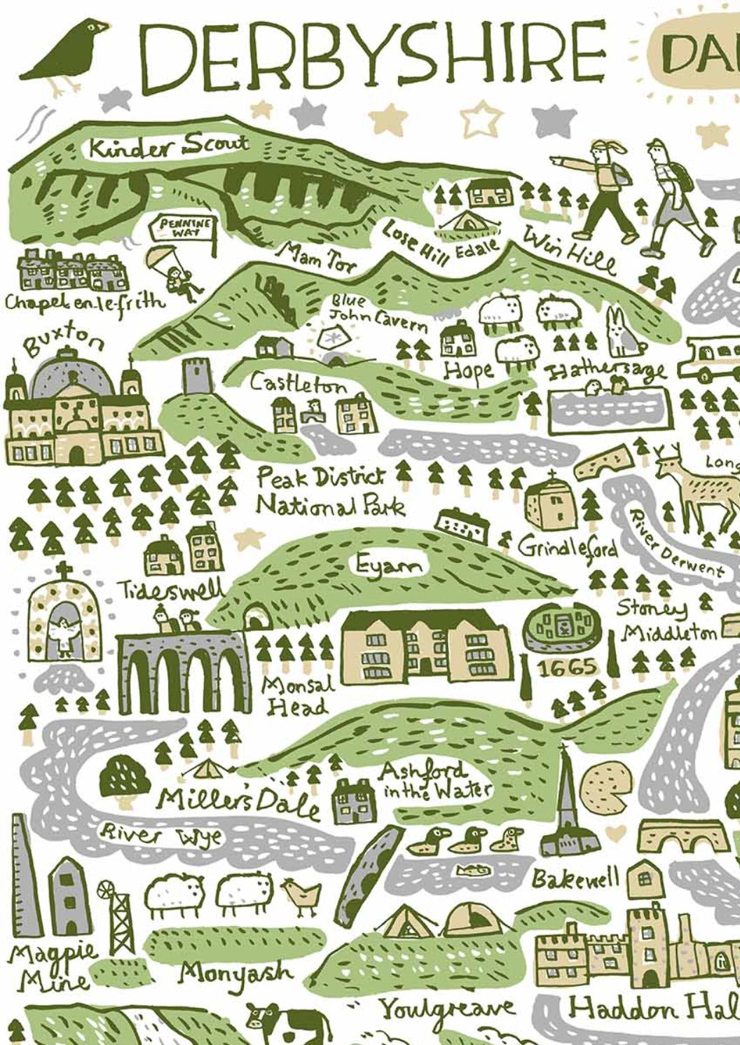 Derbyshire Dales Greeting Card - Julia Gash