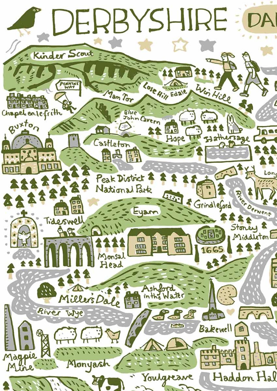 Derbyshire Dales Postcard - Julia Gash