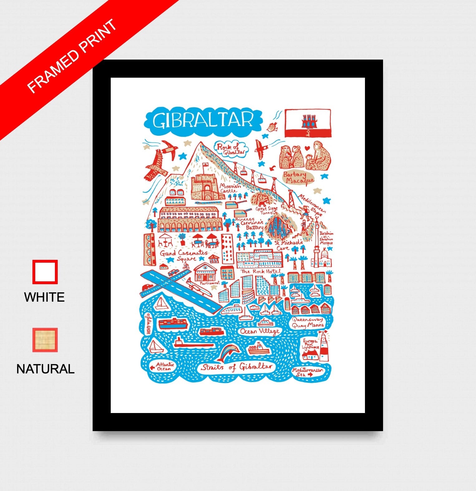 Gibraltar Art Print by Julia Gash