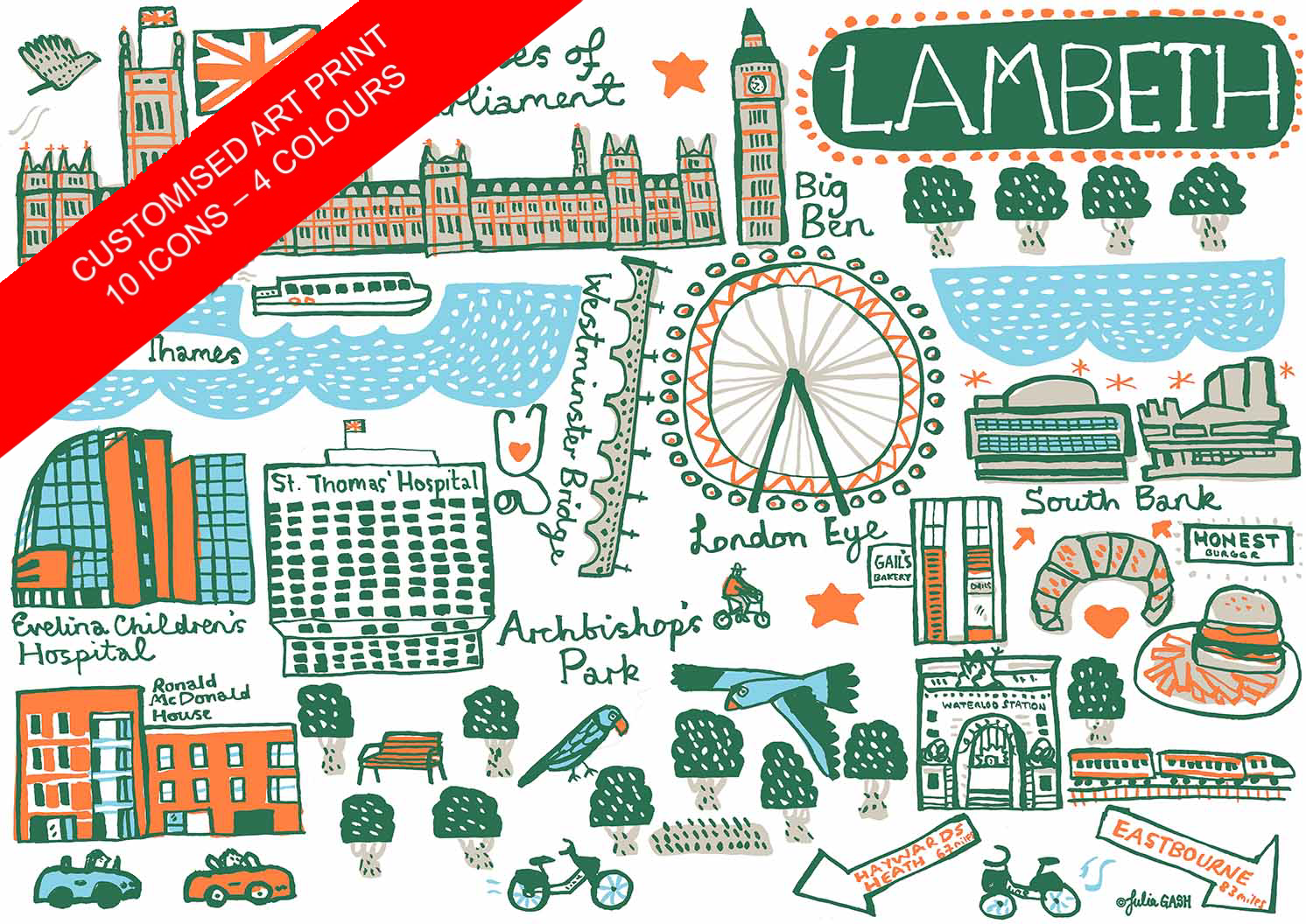 Commission Your Own 4 Colour Design by Julia Gash