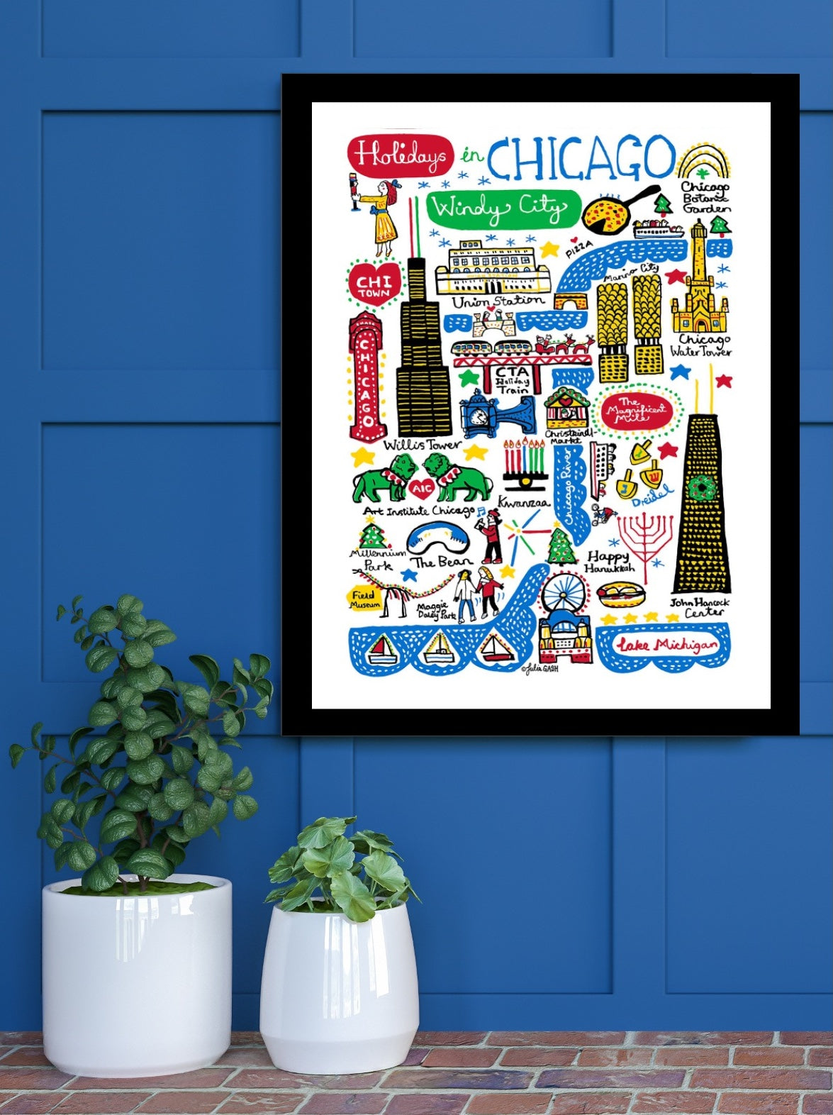 Holidays in Chicago Art Print