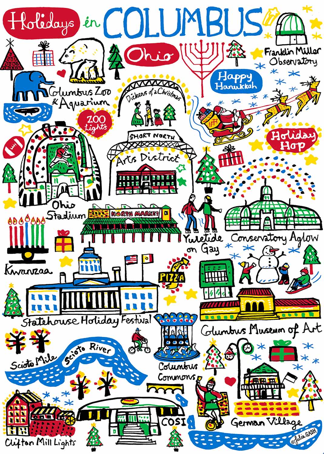 Holidays in Columbus Art Print