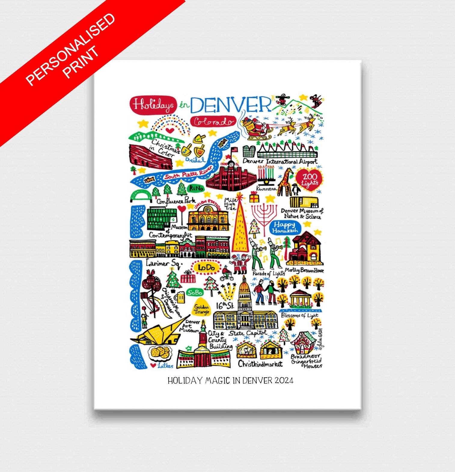 Holidays in Denver Art Print