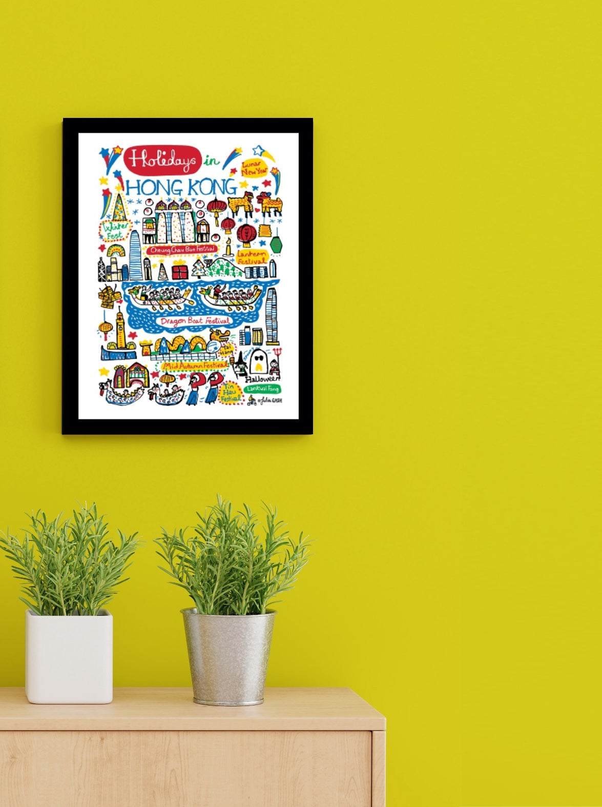 Holidays in Hong Kong Art Print - Julia Gash