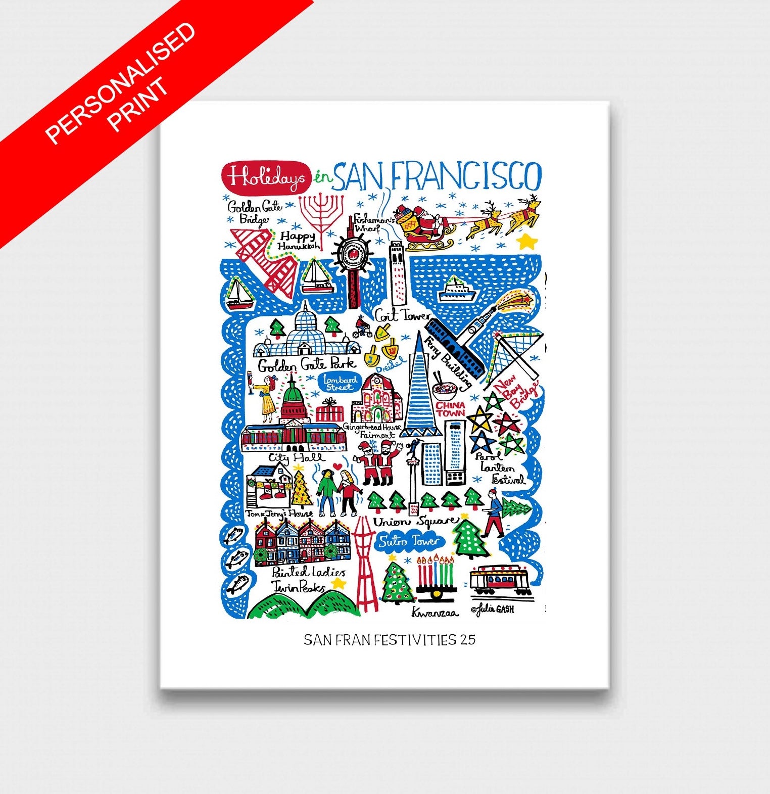 Holidays in San Francisco Art Print