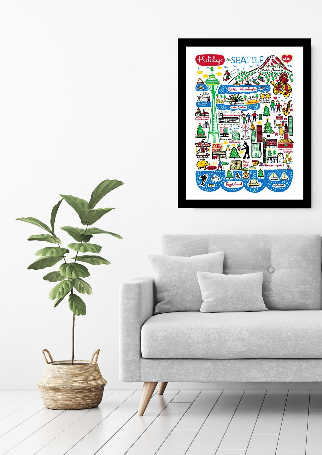 Holidays in Seattle Art Print