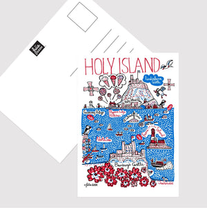 Holy Island Postcard by Julia Gash