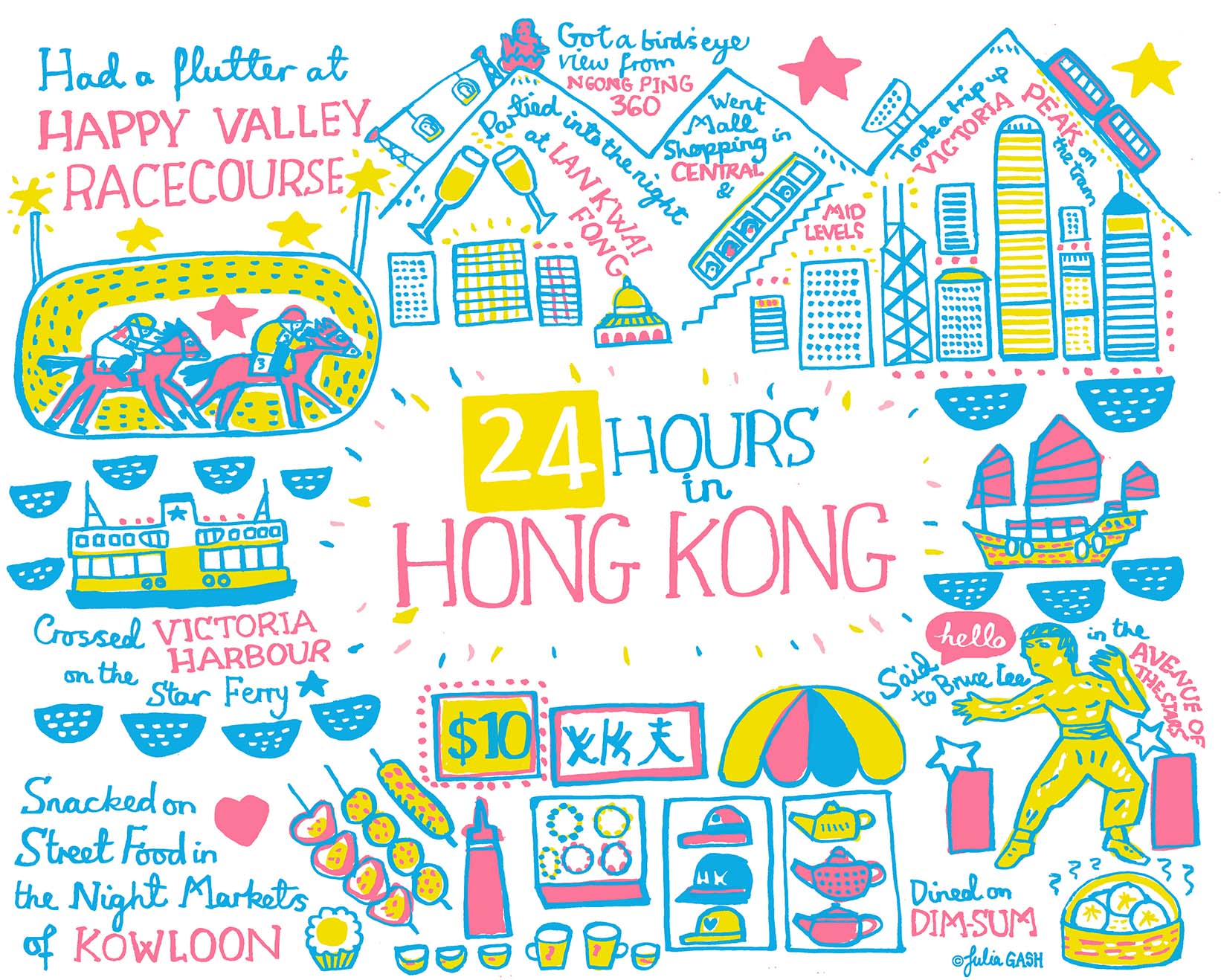 24 Hours in Hong Kong Art Print