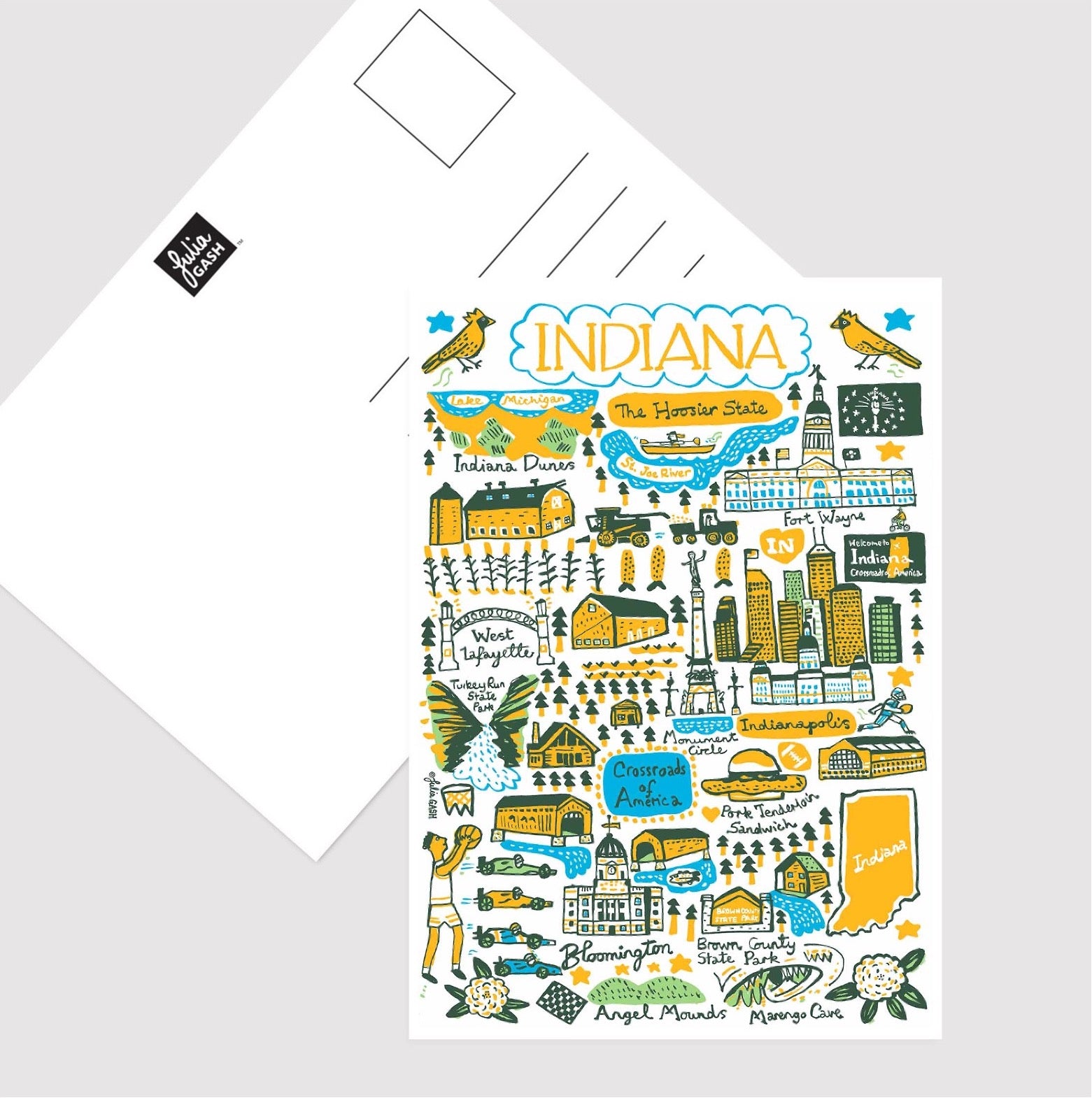 Indiana Postcard by Julia Gash