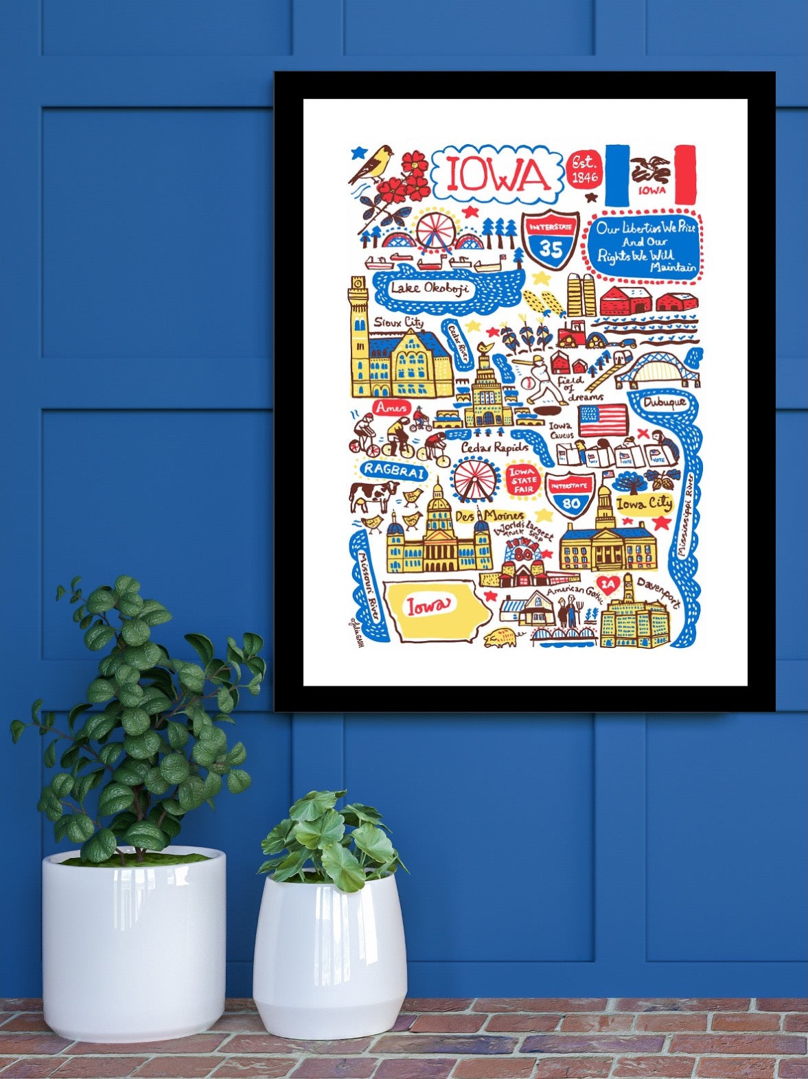 Iowa Art Print by Julia Gash