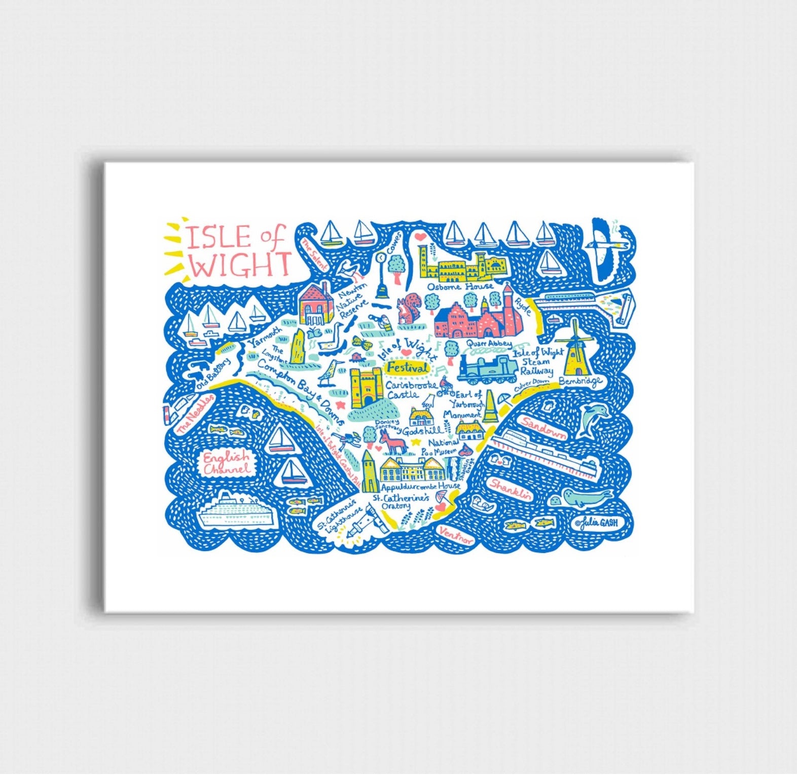 Isle of Wight Art Print by Julia Gash