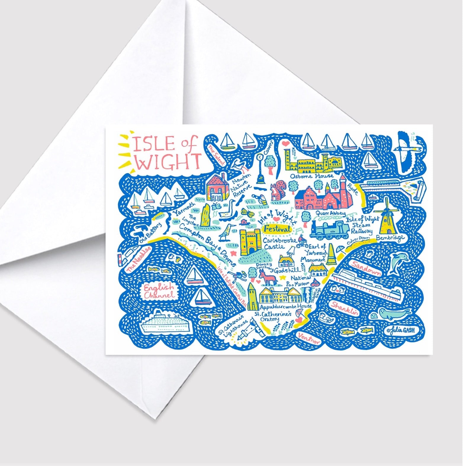 Isle of Wight Card by Julia Gash