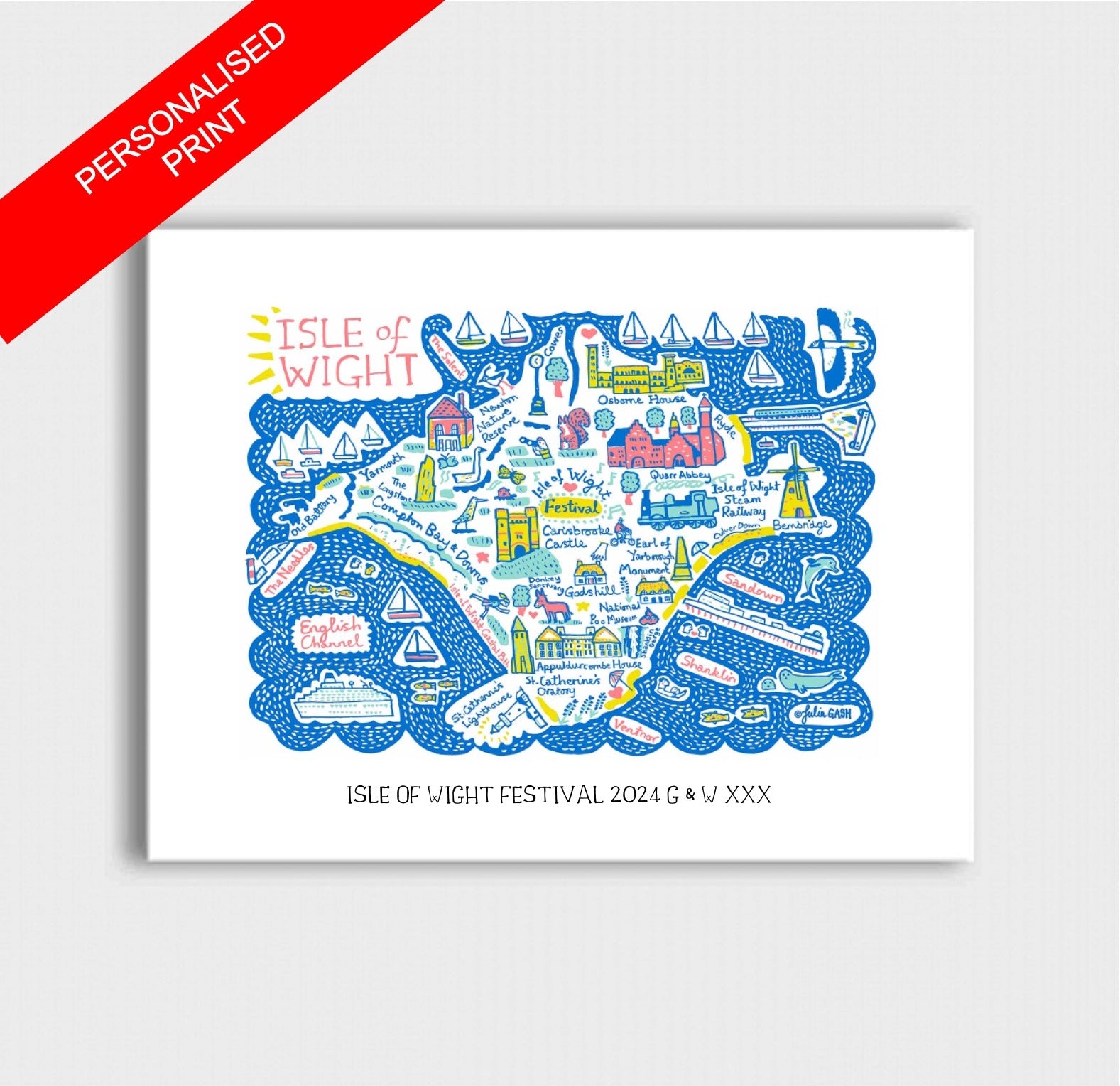 Isle of Wight Art Print by Julia Gash