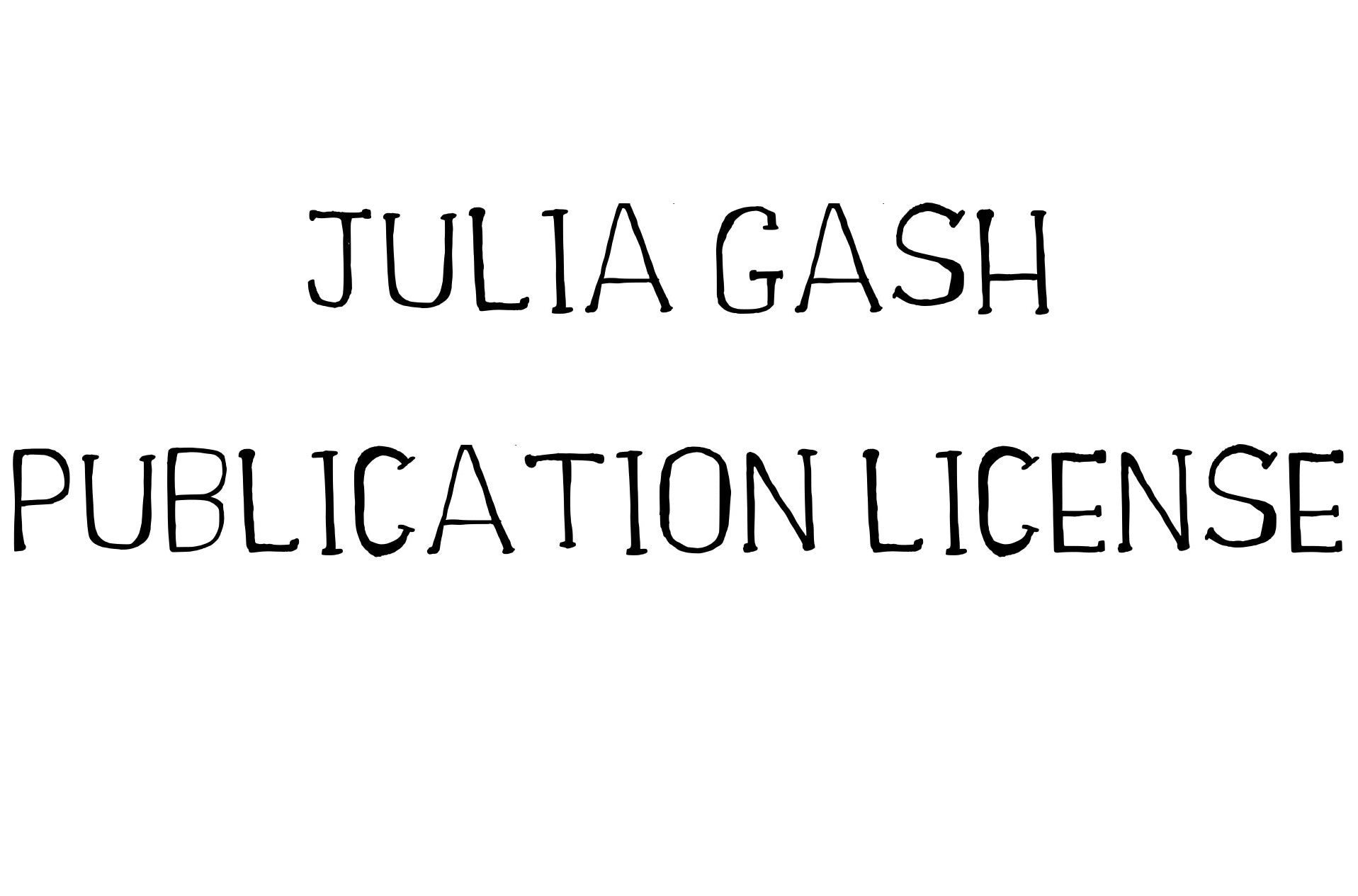 Julia Gash License / Design Commission for Marian University