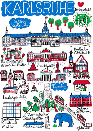 Karlsruhe Post Card by Julia Gash