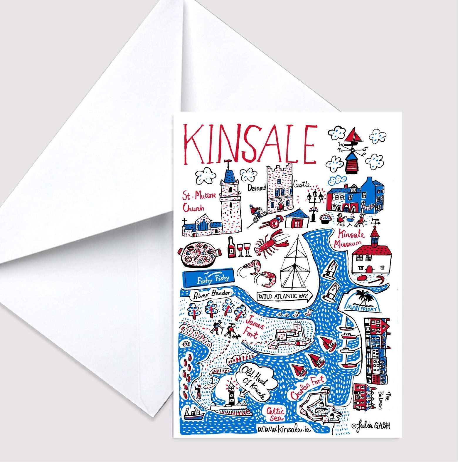 Kinsale Greeting Card by Julia Gash