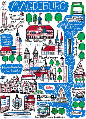 Magdeburg Postcard by Julia Gash