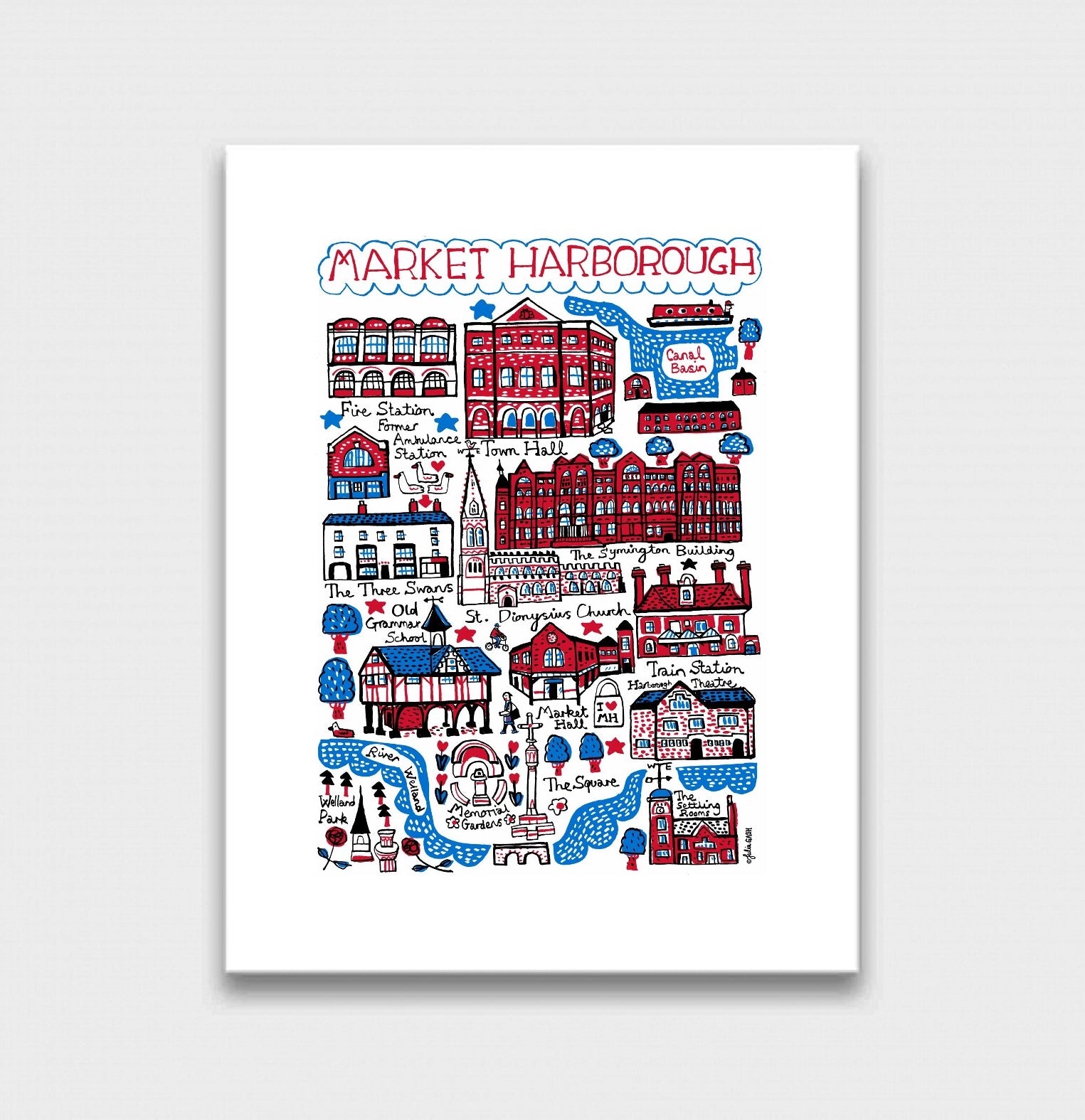 Market Harborough Art Print by Julia Gash