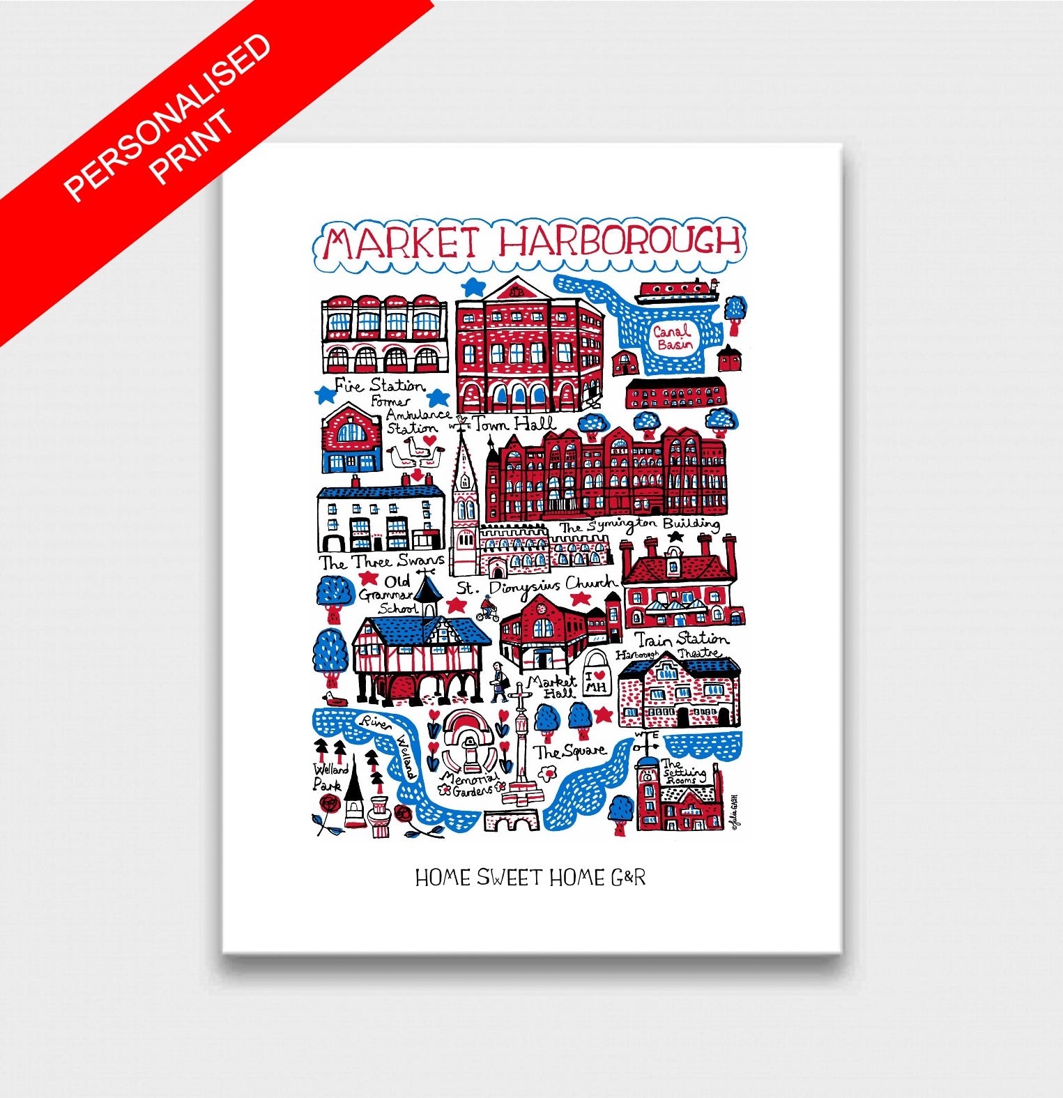 Market Harborough Art Print by Julia Gash