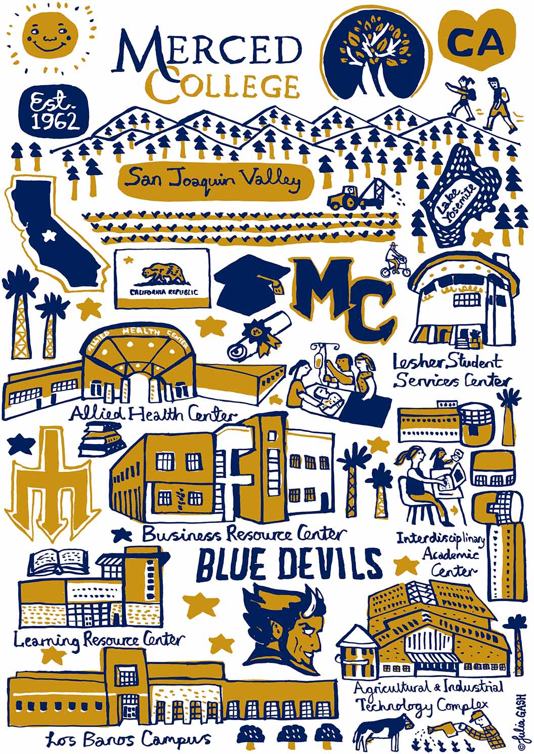 Merced College  Design by Julia Gash