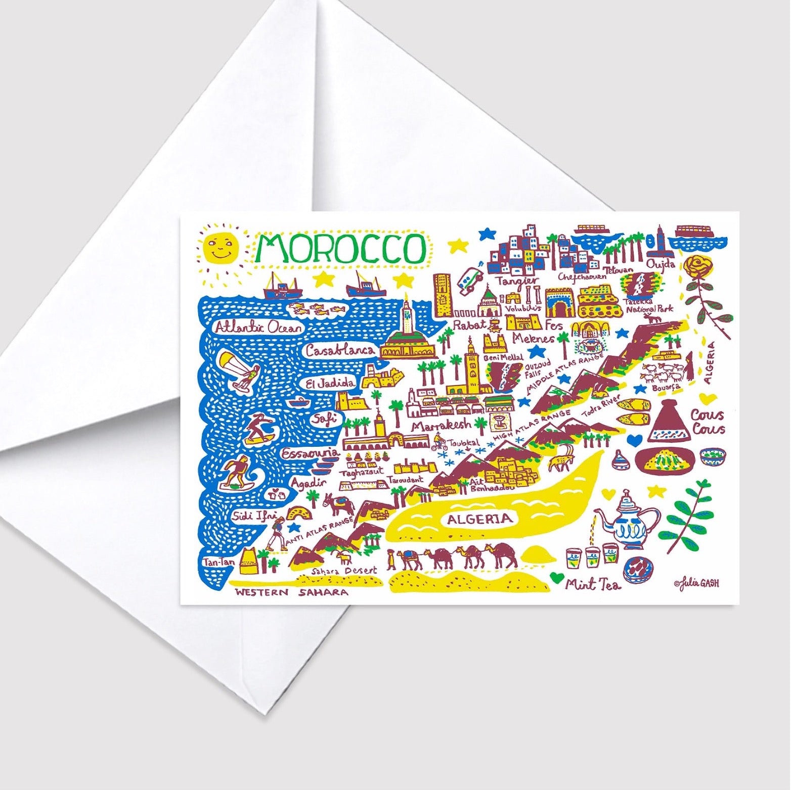 Morocco Greeting Card by Julia Gash