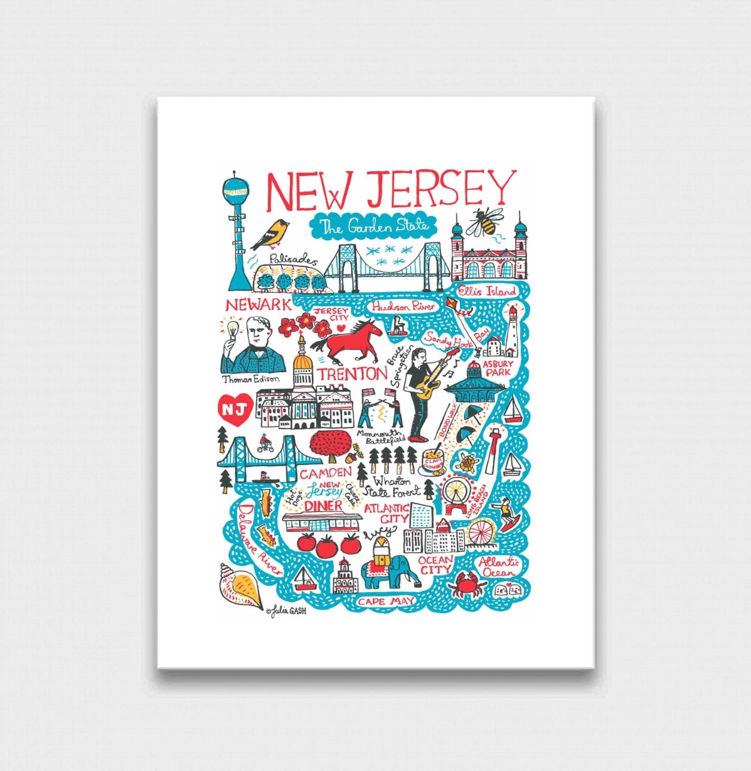 New Jersey Art Print - Julia Gash